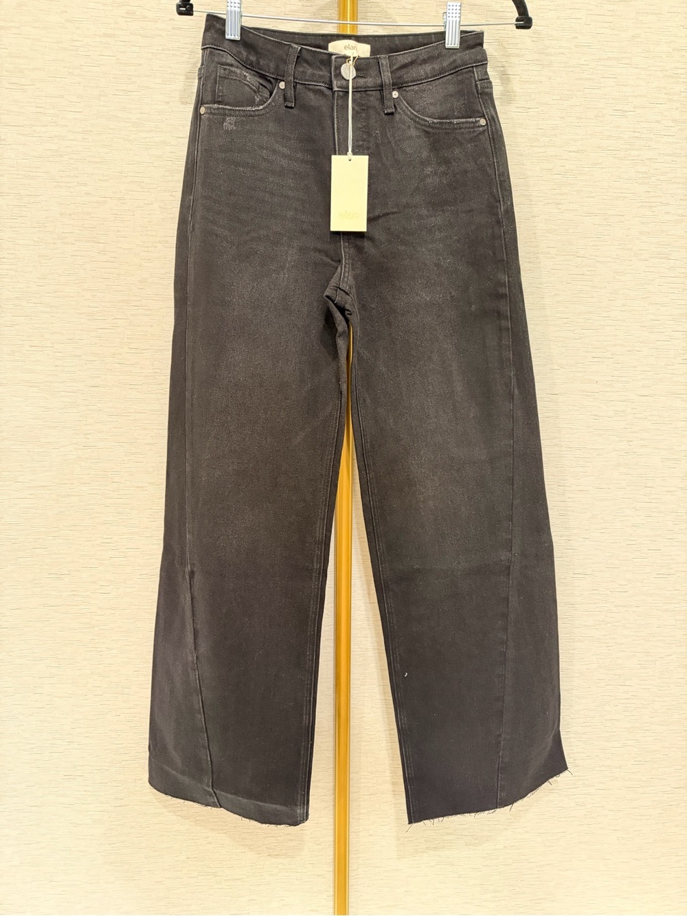 High-Rise Wide Leg Women's Jeans - Black - Picture 5 of 8